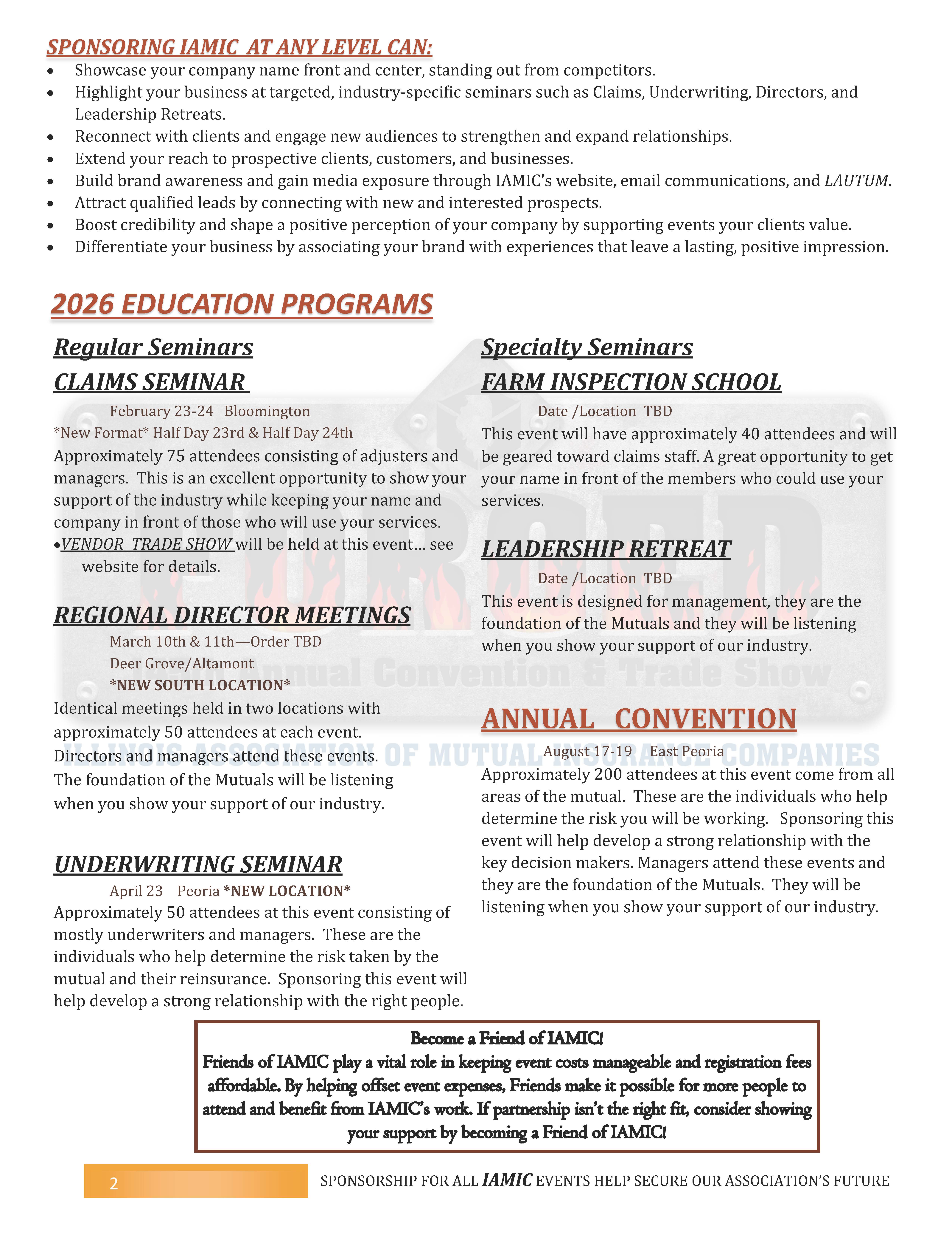 2026 Sponsorship Flyer Pg 2 2026 Sponsorship Flyer Pg 2